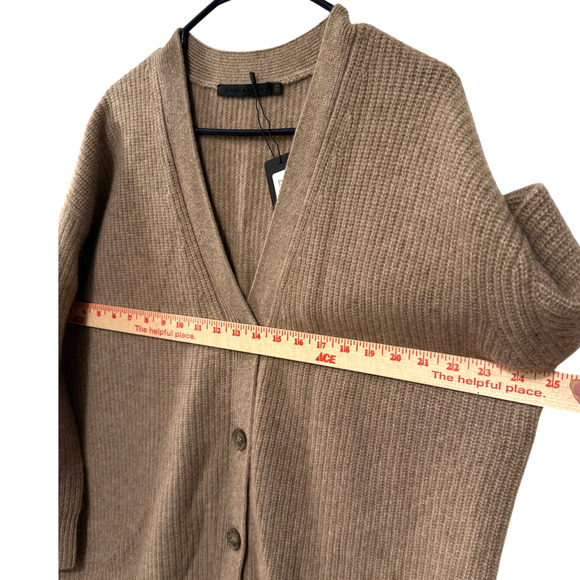 Jenni Kayne S Oversized 100% Cashmere Cocoon Cardigan Sweater Undyed Stone XXS - Picture 5 of 8